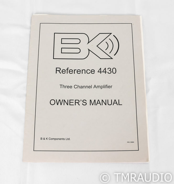 B&K Components Reference 4430 Three Channel Power Amplifier