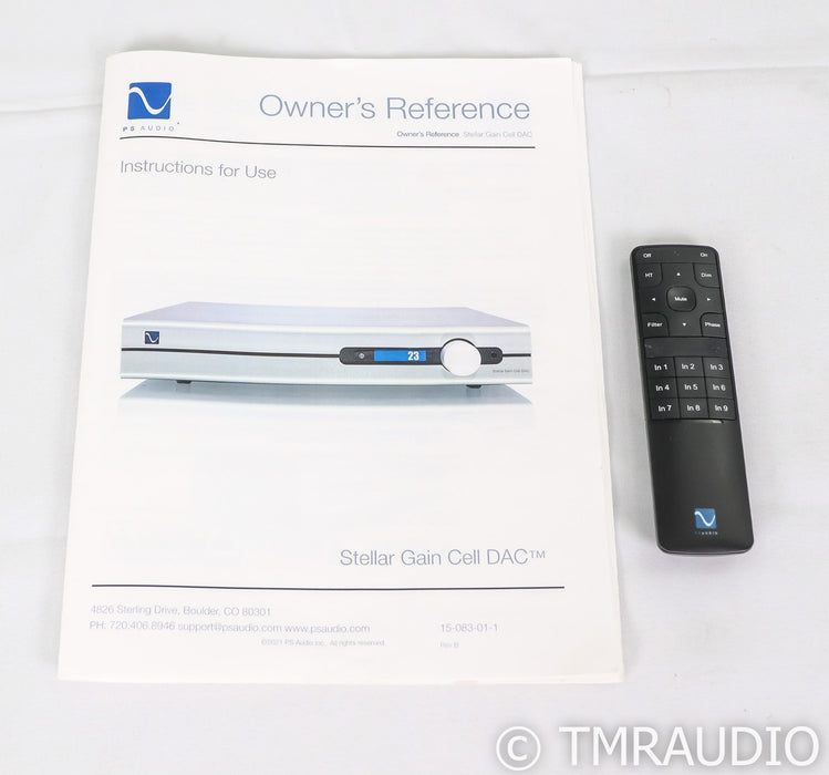 PS Audio Stellar Gain Cell DAC; Remote; Silver (Used)
