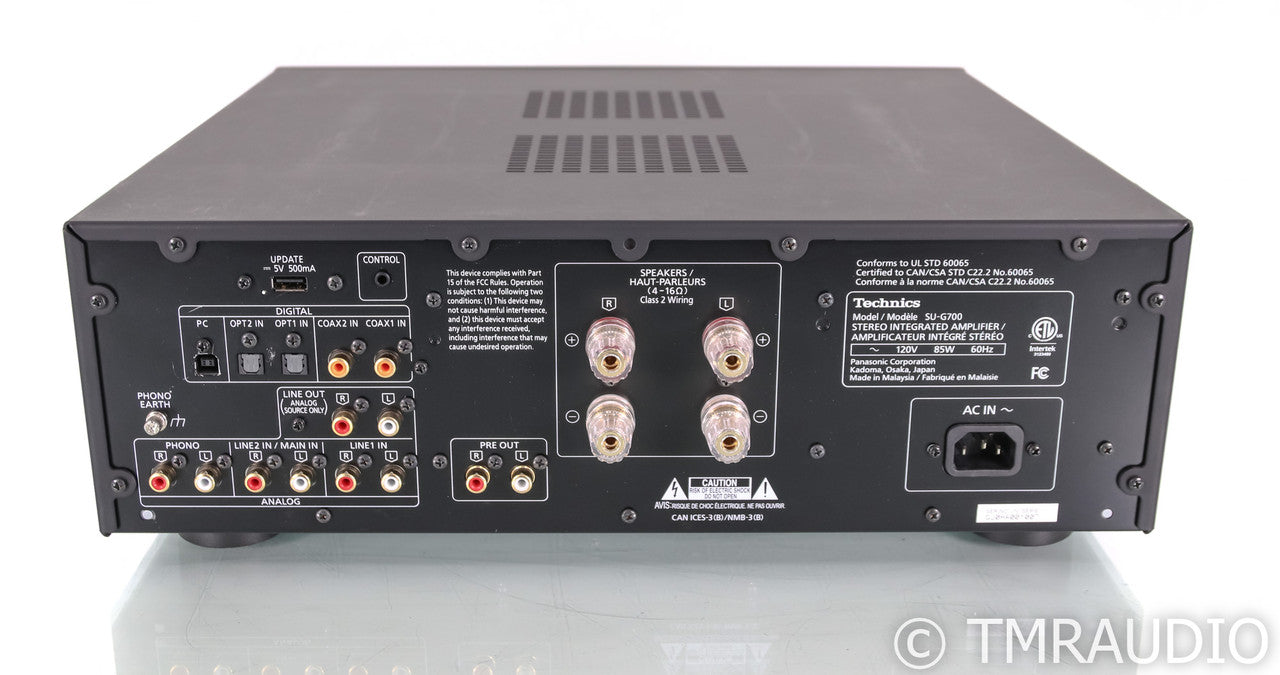 Technics SU-G700 Stereo Integrated Amplifier; SUG700; Remote; Black; MM Phono