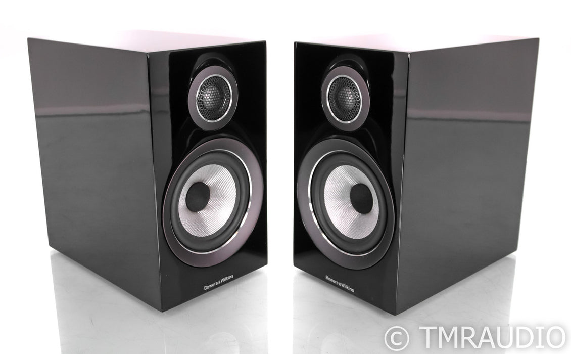 B&W 707 S2 Bookshelf Speakers; Gloss Black Pair