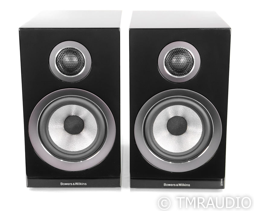 B&W 707 S2 Bookshelf Speakers; Gloss Black Pair