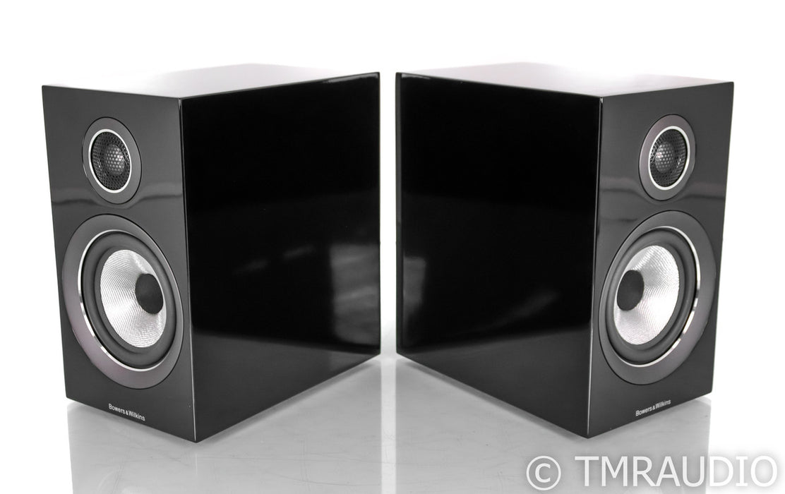 B&W 707 S2 Bookshelf Speakers; Gloss Black Pair