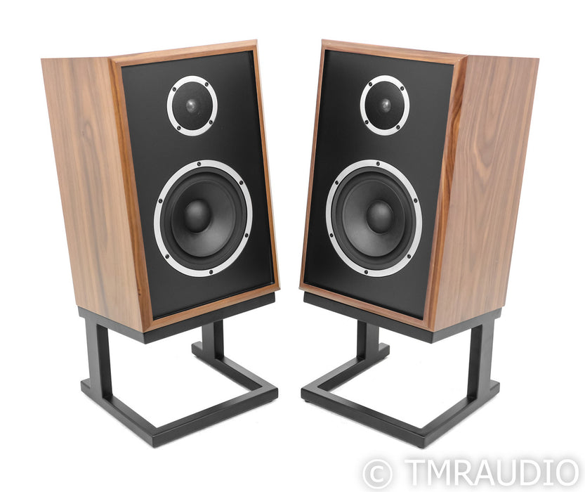 KLH Model 3 Bookshelf Speakers; Walnut Pair w/ Stands; Model Three