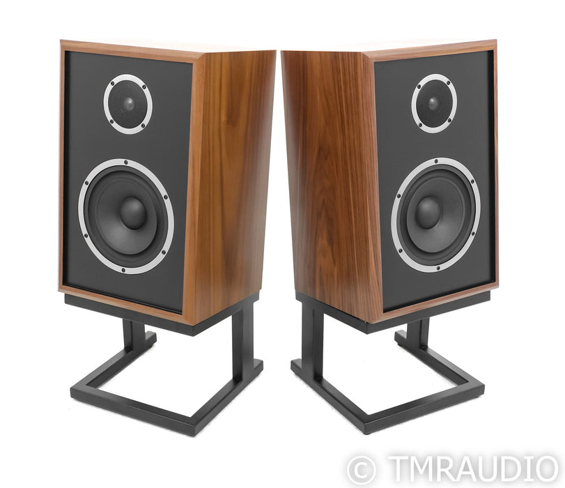 KLH Model 3 Bookshelf Speakers; Walnut Pair w/ Stands; Model Three