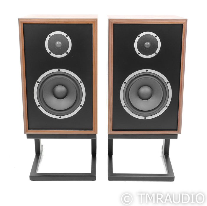 KLH Model 3 Bookshelf Speakers; Walnut Pair w/ Stands; Model Three