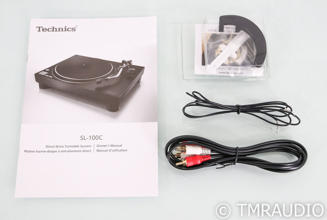 Technics SL-100C Direct Drive Turntable; AT-VM95C Cartridge; Black