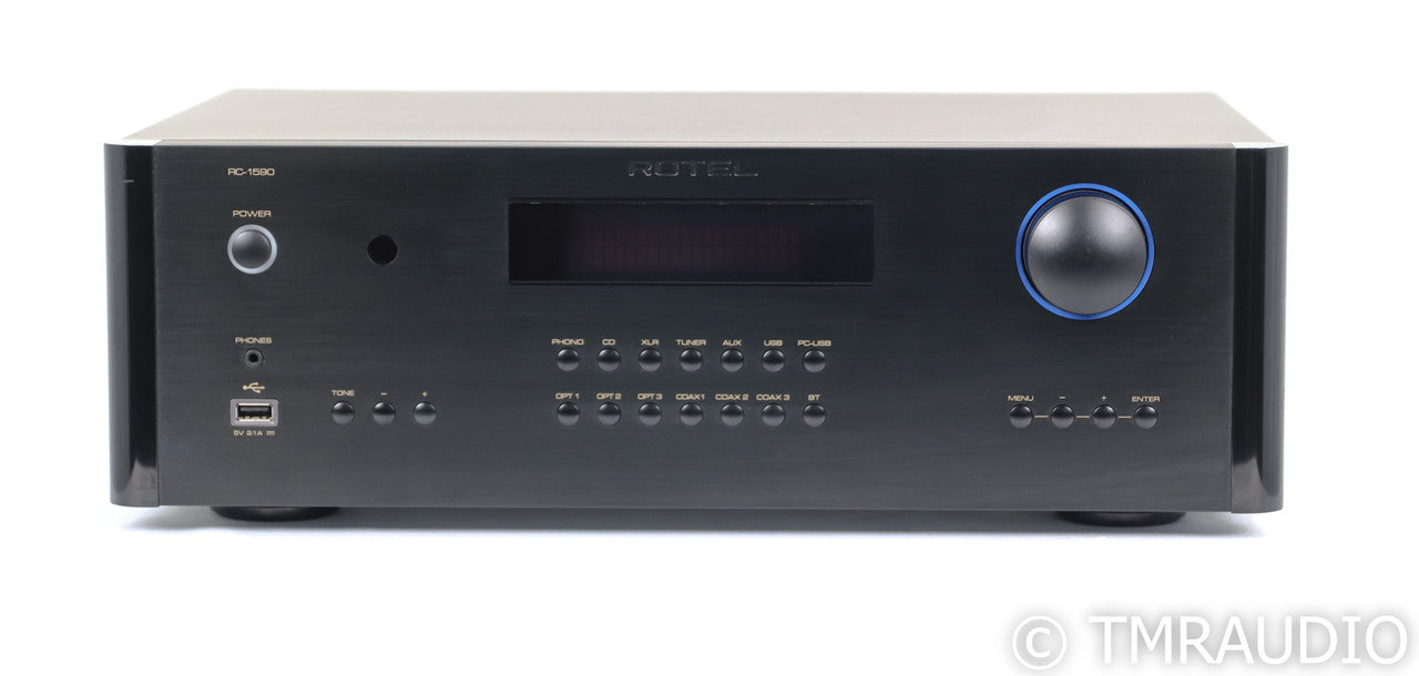 Rotel RC-1590 Stereo Preamplifier; Remote; MM Phono; Wireless; Black