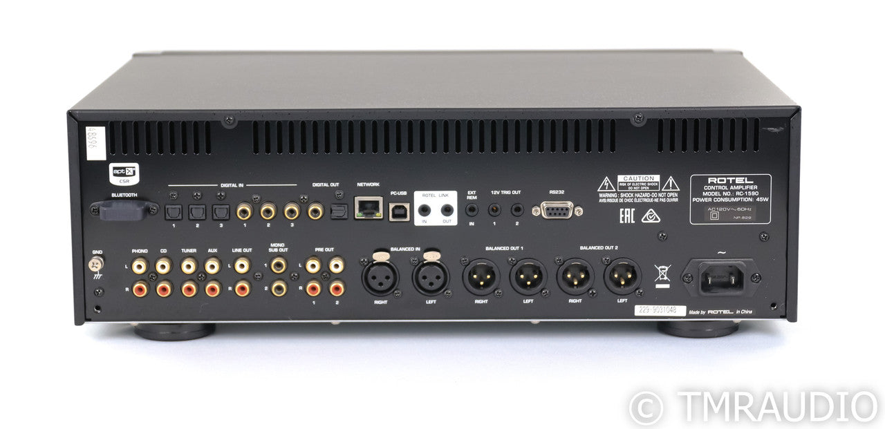 Rotel RC-1590 Stereo Preamplifier; Remote; MM Phono; Wireless; Black