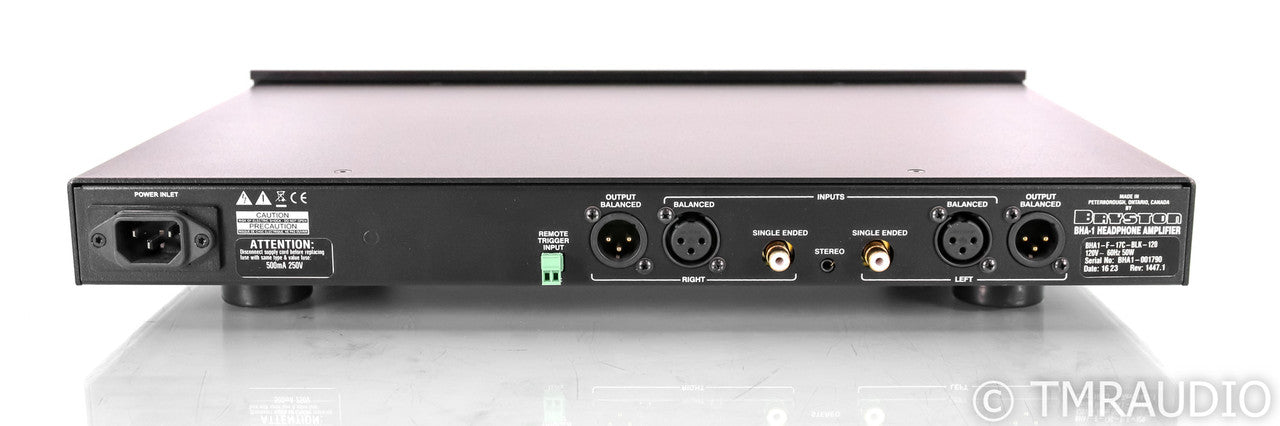 Bryston BHA-1 Headphone Amplifier; BHA1; Black; 17" Faceplate