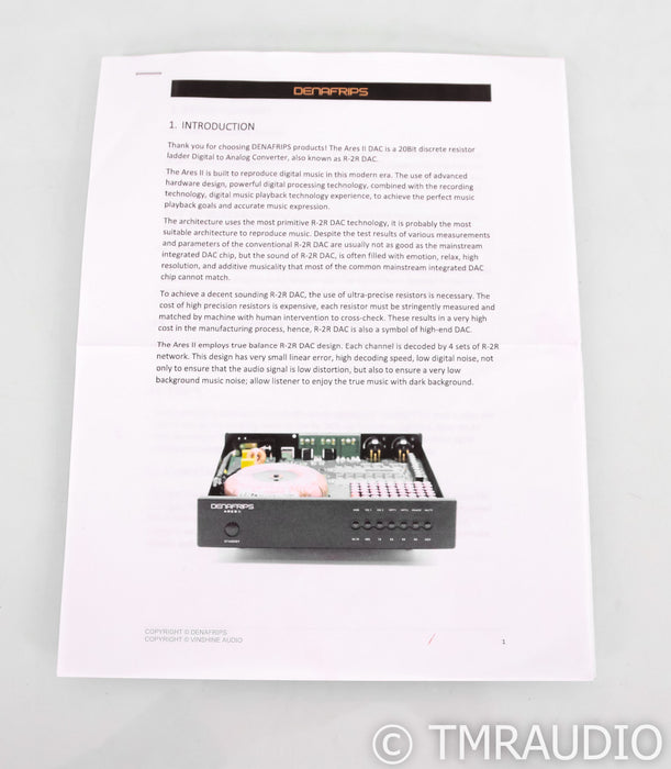 Denafrips Ares II DAC; D/A Converter; USB