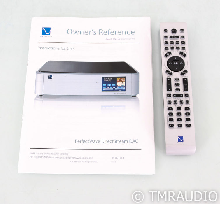 PS Audio PerfectWave DirectStream DAC; D/A Converter; Remote; Black; Bridge II