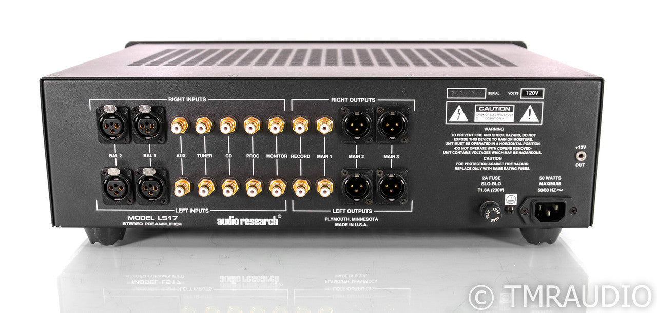 Audio Research LS17 Stereo Tube Preamplifier; LS-17; Remote; Black