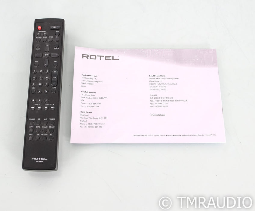 Rotel RA-1572 Stereo Integrated Amplifier; Remote; MM Phono; DAC; Wireless