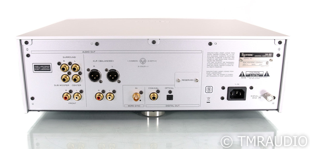 Esoteric SA-60 CD / SACD Player; Remote; Silver; SA60
