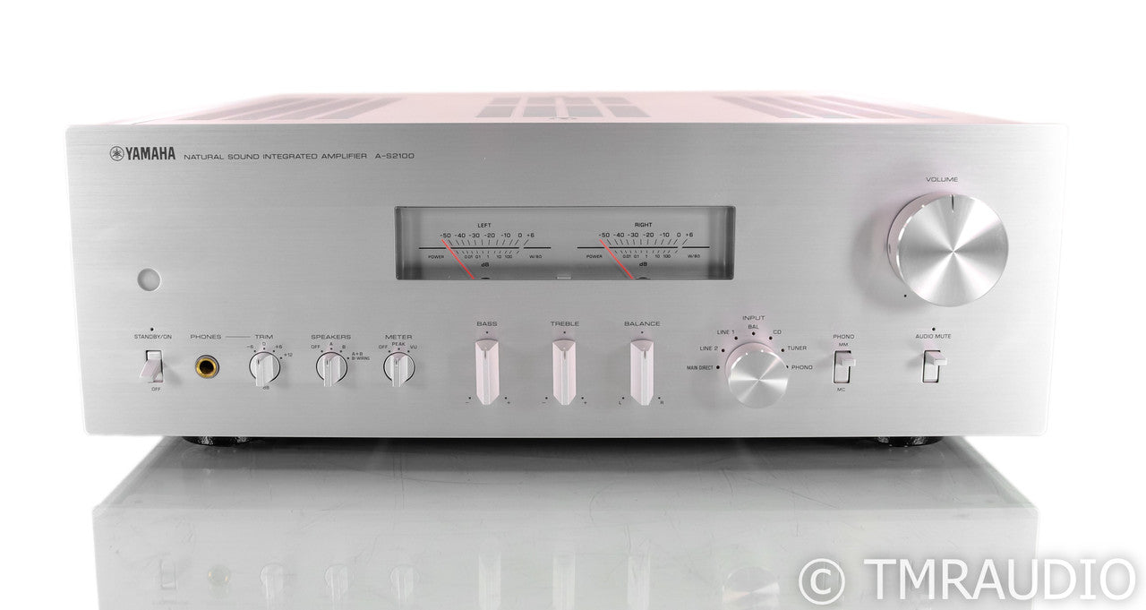 Yamaha A-S2100 Stereo Integrated Amplifier; Remote; Silver; MM / MC Phono
