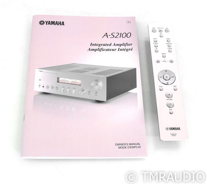 Yamaha A-S2100 Stereo Integrated Amplifier; Remote; Silver; MM / MC Phono