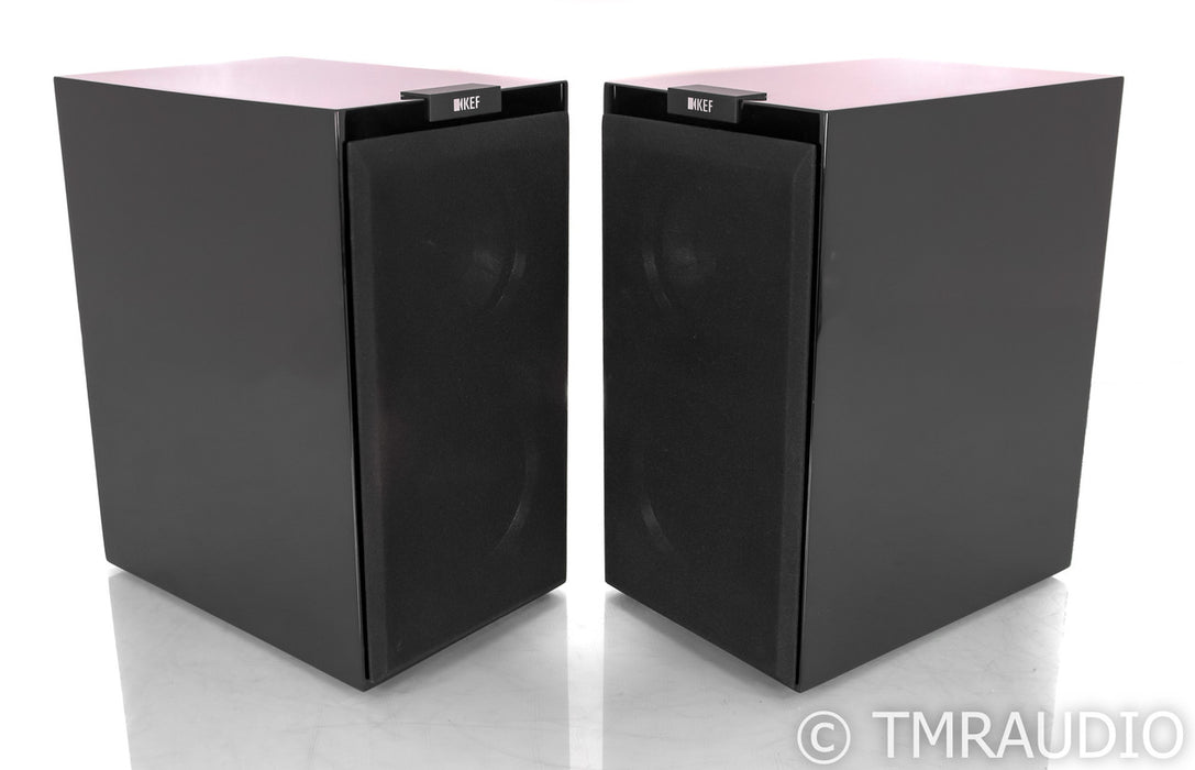 KEF R300 Bookshelf Speakers; R-300; Gloss Black Pair