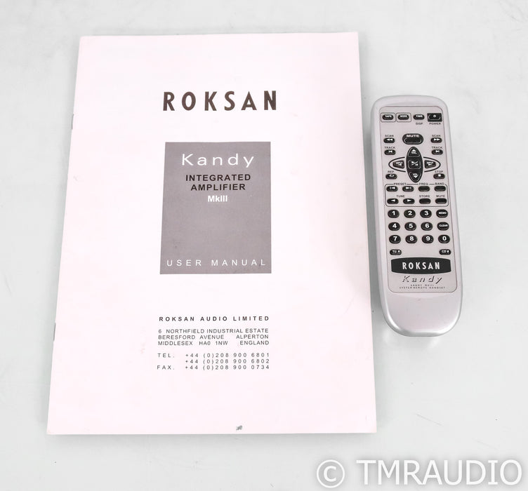 Roksan Kandy KA-1 MkIII Stereo Integrated Amplifier; Remote; KA1 Mk3; MM Phono