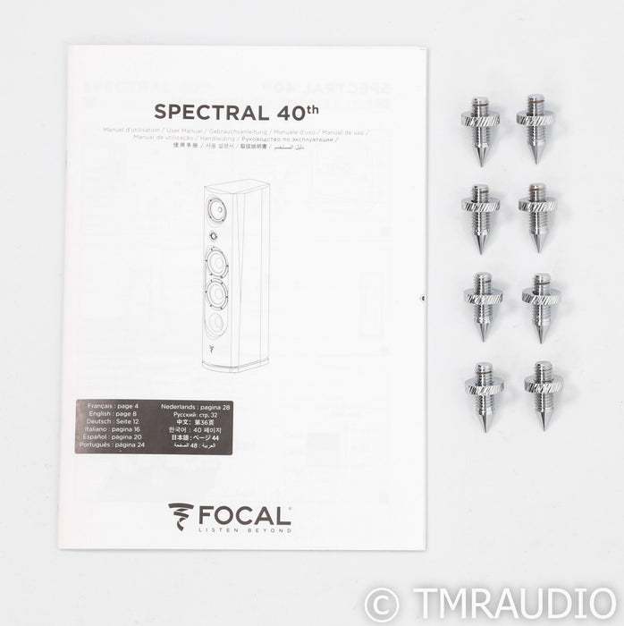 Focal Spectral 40th Anniversary Floorstanding Speakers; Walnut Pair