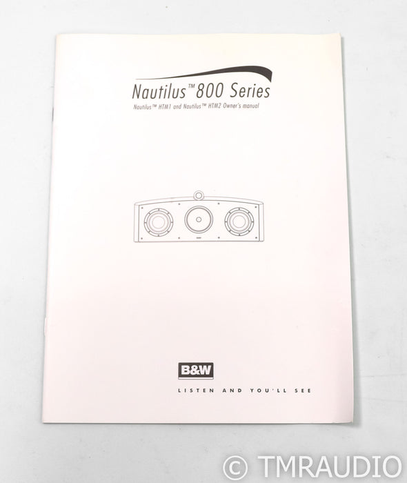 B&W HTM1 Nautilus Center Channel Speaker; HTM-1; Red Cherry