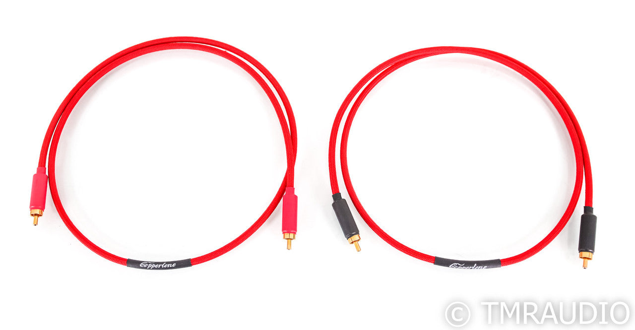 Black Cat Cables Coppertone RCA Cables; 1m Pair Interconnects
