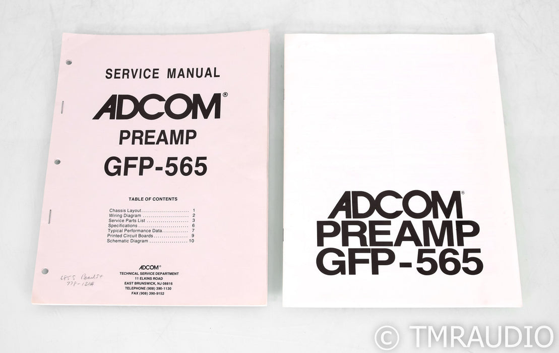 Adcom GFP-565 Stereo Preamplifier; GFP565; MM Phono