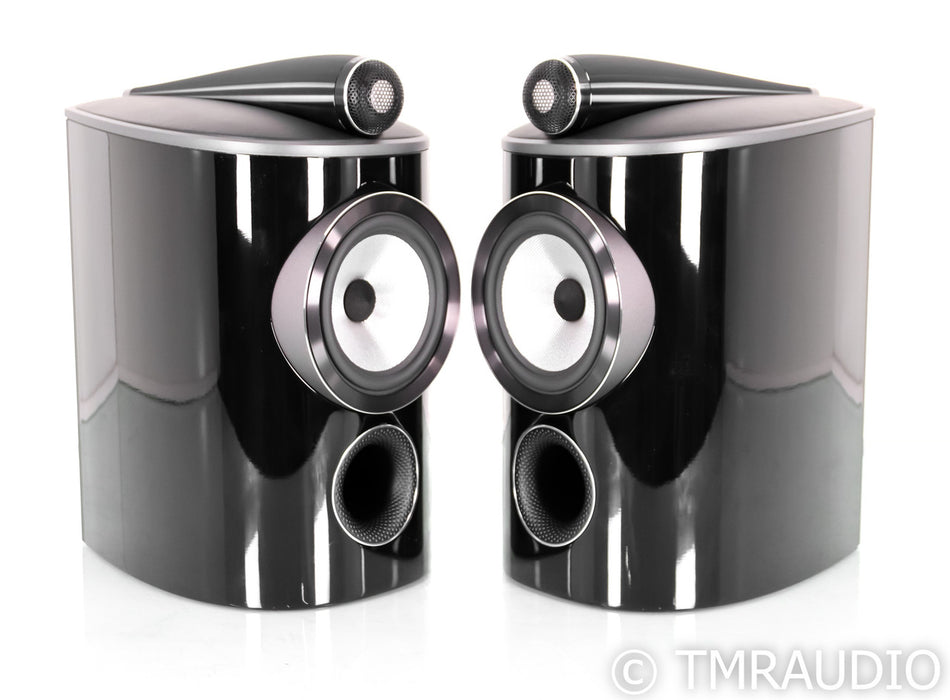 B&W 805 D4 Bookshelf Speakers; Gloss Black Pair