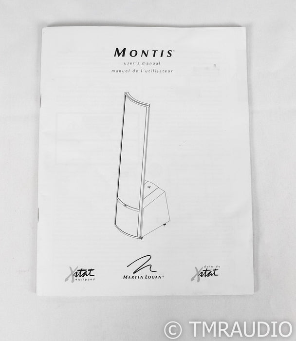 Martin Logan Montis Floorstanding Speakers; Black Pair