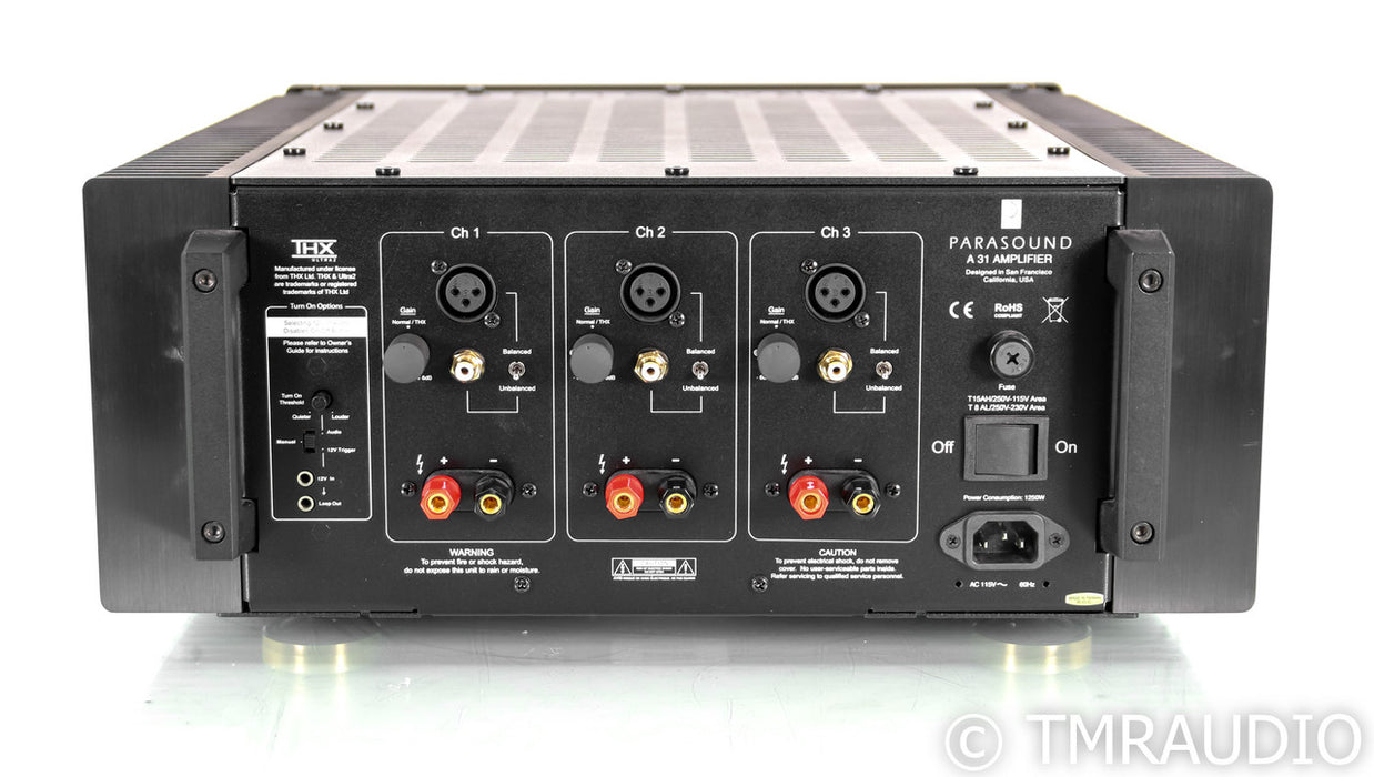 Parasound Halo A31 3-Channel Power Amplifier; Black; A-31