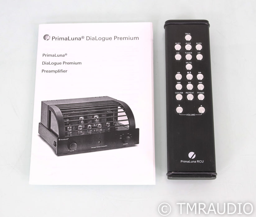 PrimaLuna DiaLogue Premium Stereo Tube Preamplifier; Remote; Black