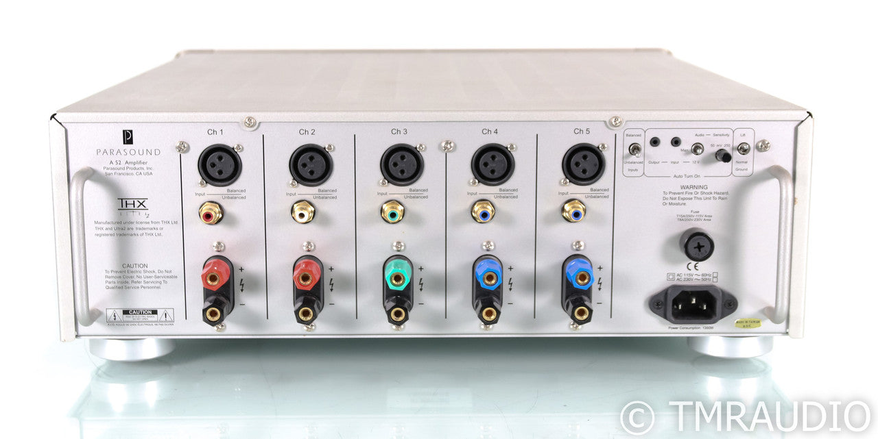 Parasound Halo A52 5-Channel Power Amplifier; A-52; Silver