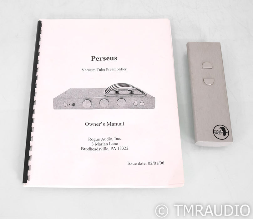 Rogue Audio Perseus Stereo Tube Preamplifier; Remote; MM / MC Phono; Black