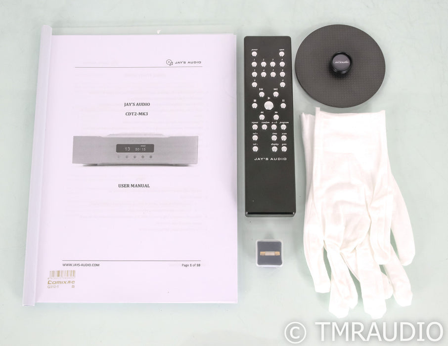 Jay's Audio CDT2-Mk3 CD Transport; Remote; Silver; CDTMk3