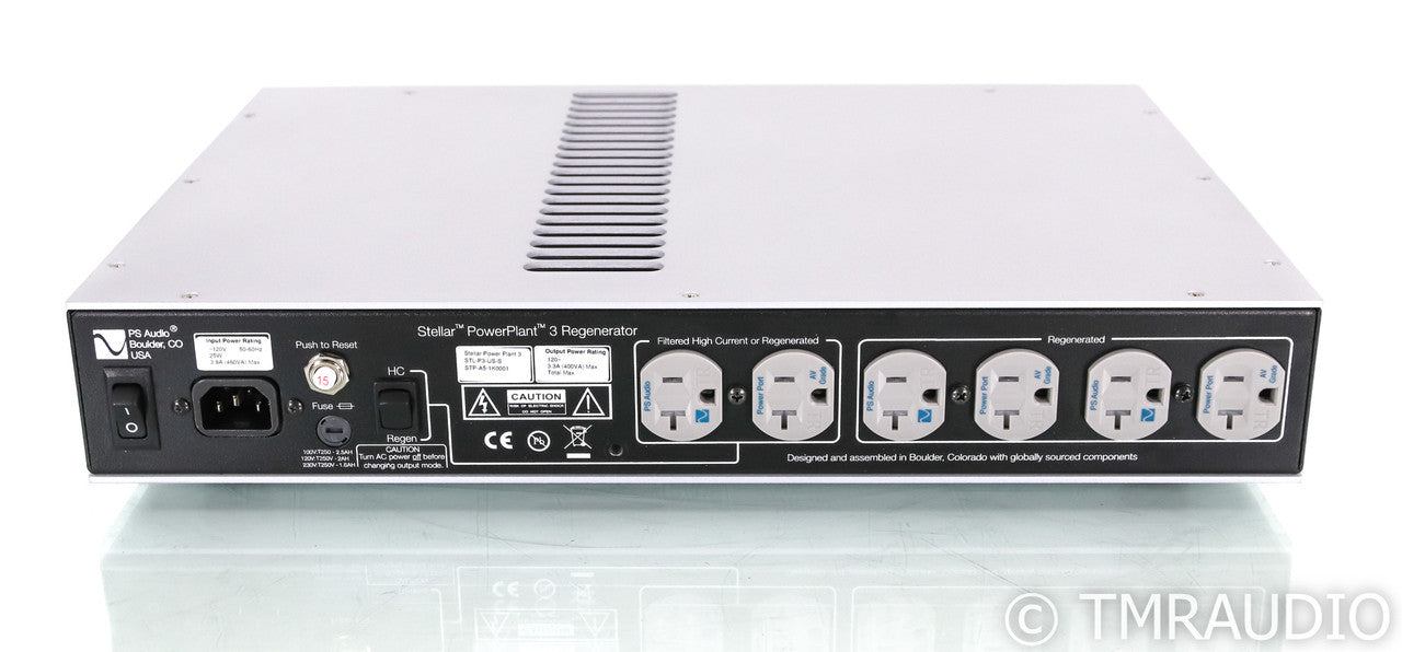 PS Audio Stellar Power Plant 3 AC Power Line Regenerator; Remote; Silver (Used)