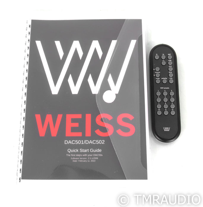 Weiss DAC 502 D/A Converter; 2-Channel; Silver; Headphone