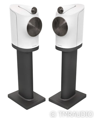 B&W Formation Duo Wireless Powered Bookshelf Speakers; White Pair w/ Stands