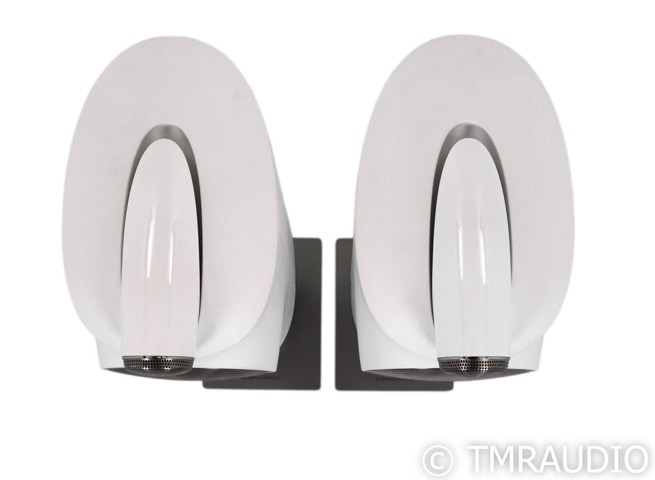 B&W Formation Duo Wireless Powered Bookshelf Speakers; White Pair w/ Stands