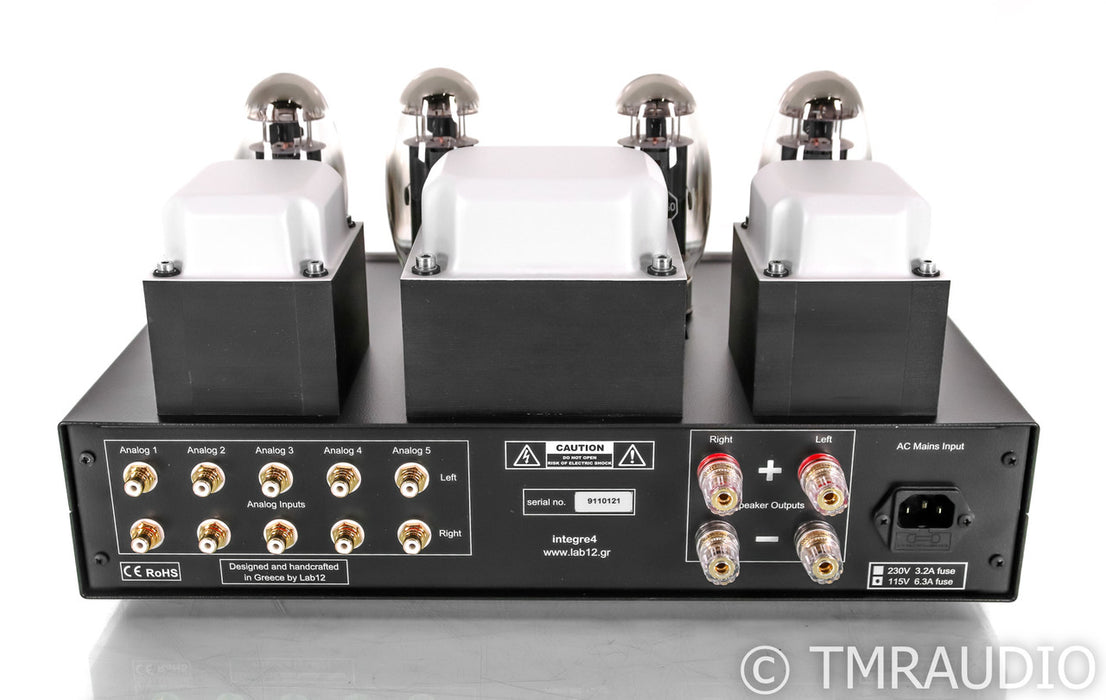Lab 12 integre4 Stereo Tube Integrated Amplifier; Frozen Silver (Open Box)