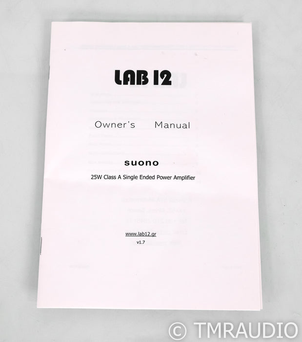 Lab12 Suono Stereo Tube Power Amplifier; Matte Black (Open Box)
