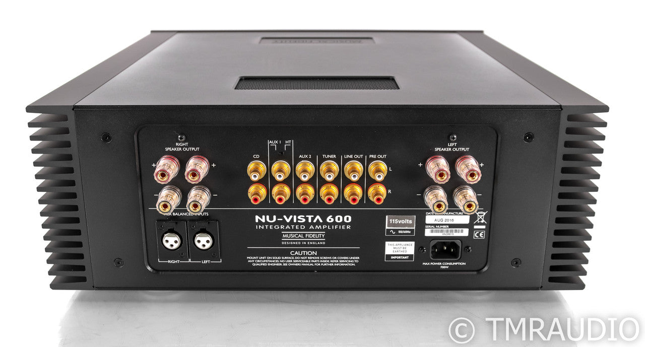 Musical Fidelity Nu-Vista 600 Stereo Integrated Amplifier; Black (Open Box)