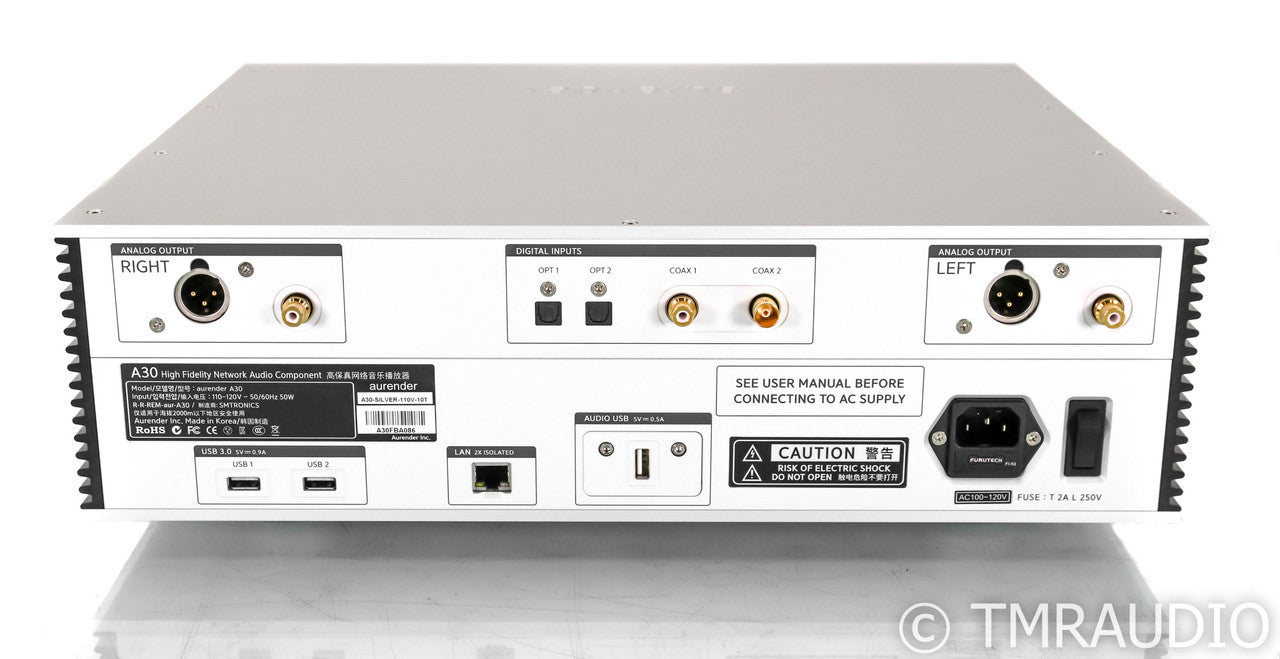 Aurender A30 Music Server / Streamer / MQA DAC; Silver (Open Box)