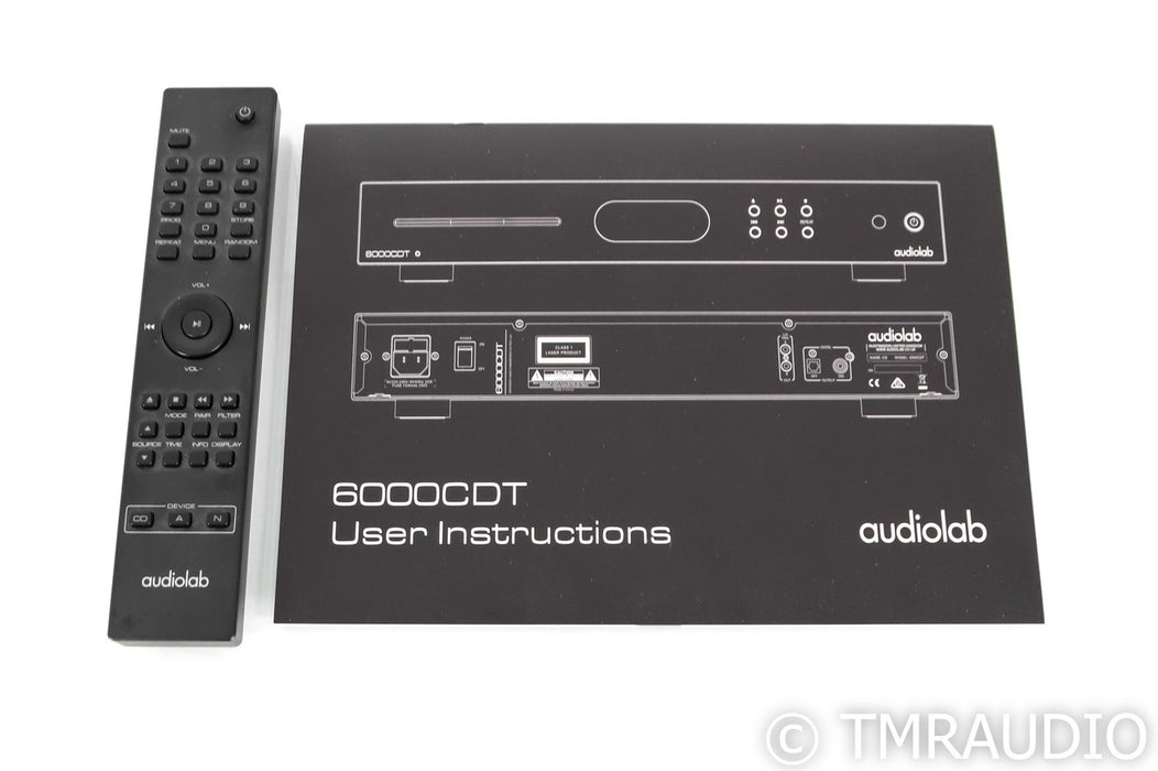 Audiolab 6000CDT CD Transport; Black; Remote