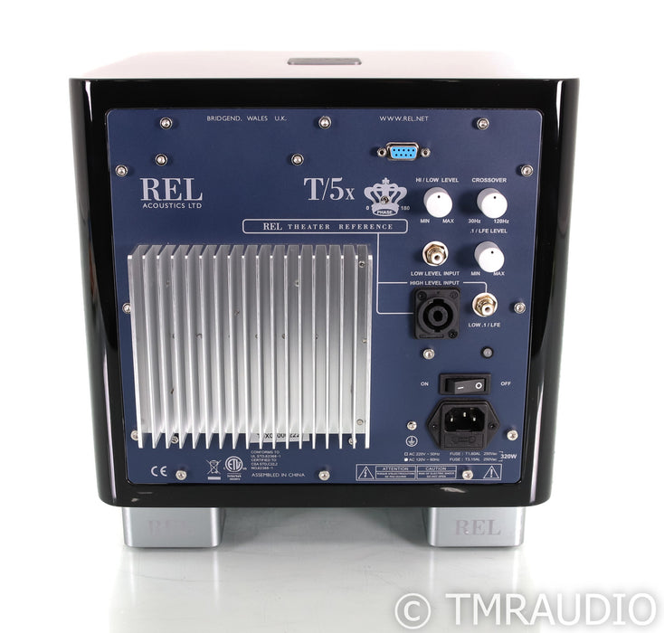 REL T/5x 8" Powered Subwoofer; Piano Black; T5x (Open Box)