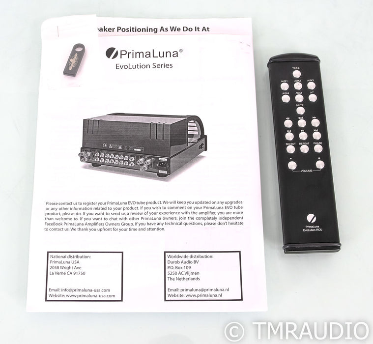 PrimaLuna EVO 400 Stereo Tube Integrated Amplifier; Remote; Silver; EVO400