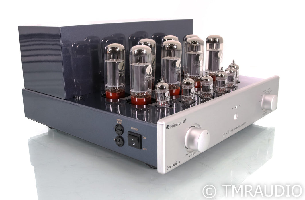 PrimaLuna EVO 400 Stereo Tube Integrated Amplifier; Remote; Silver; EVO400