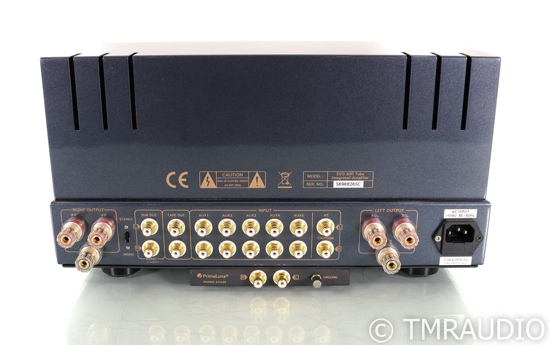 PrimaLuna EVO 400 Stereo Tube Integrated Amplifier; Remote; Silver; EVO400