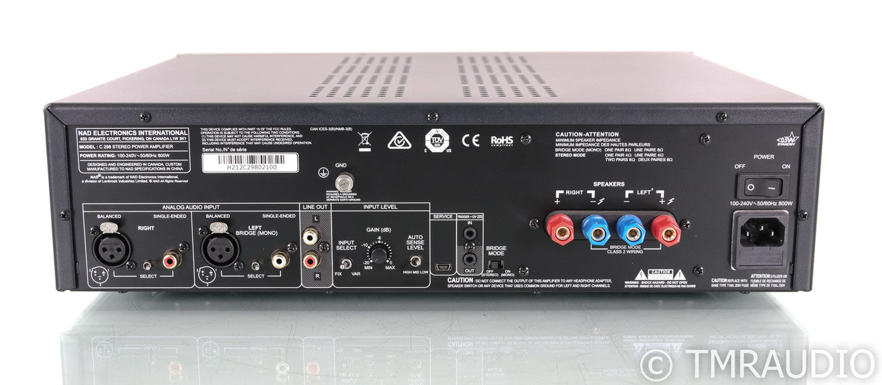NAD C 298 Stereo Power Amplifier; C298
