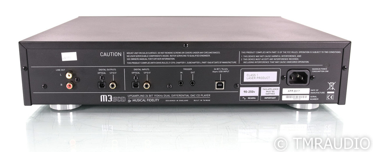 Musical Fidelity M3SCD CD Player; M3 SCD; Remote; USB