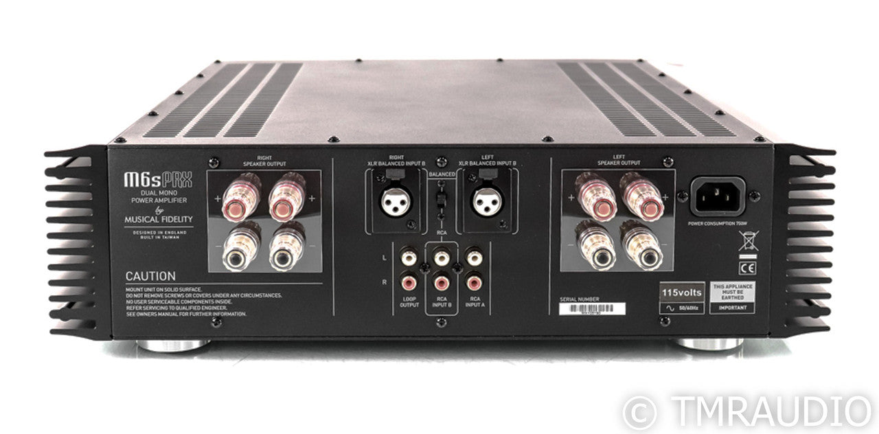 Musical Fidelity M6s PRX Stereo Power Amplifier; Silver (Open Box)