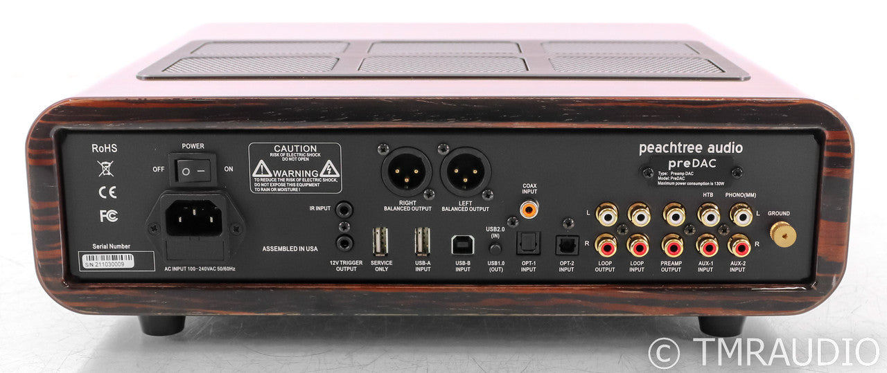 Peachtree preDAC Stereo Preamplifier / DAC; Gloss Ebony Mocha (Open Box)